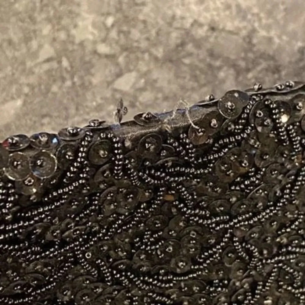 Black Beaded Evening Bag Clutch Coin Purse Hong Kong